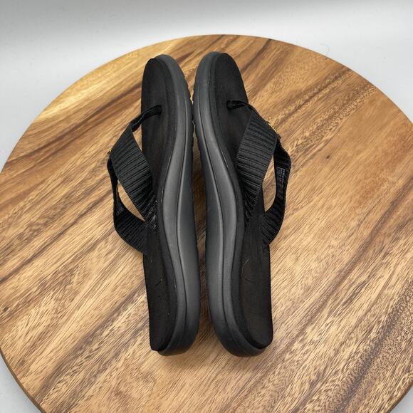 Teva Voya Sandals Womens 8 Black Flip Flop Comfort Thong Casual Beach Summer - Picture 6 of 8